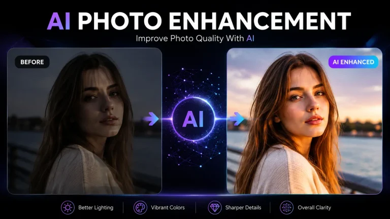 AI Photo Enhancement: How to Improve Photo Quality With AI 2 AI photo enhancement before and after showing improved photo quality with AI