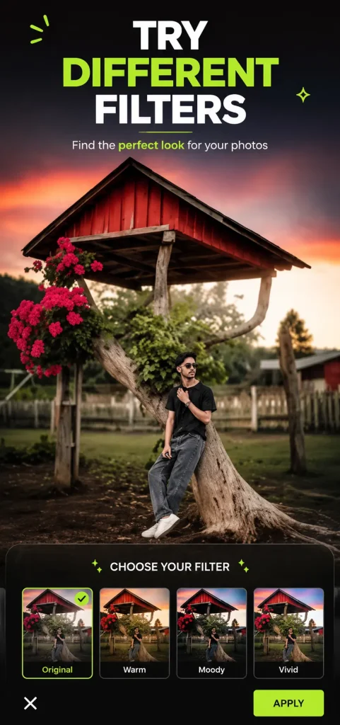 Home 2 Hypic photo filters for creating different looks and styles