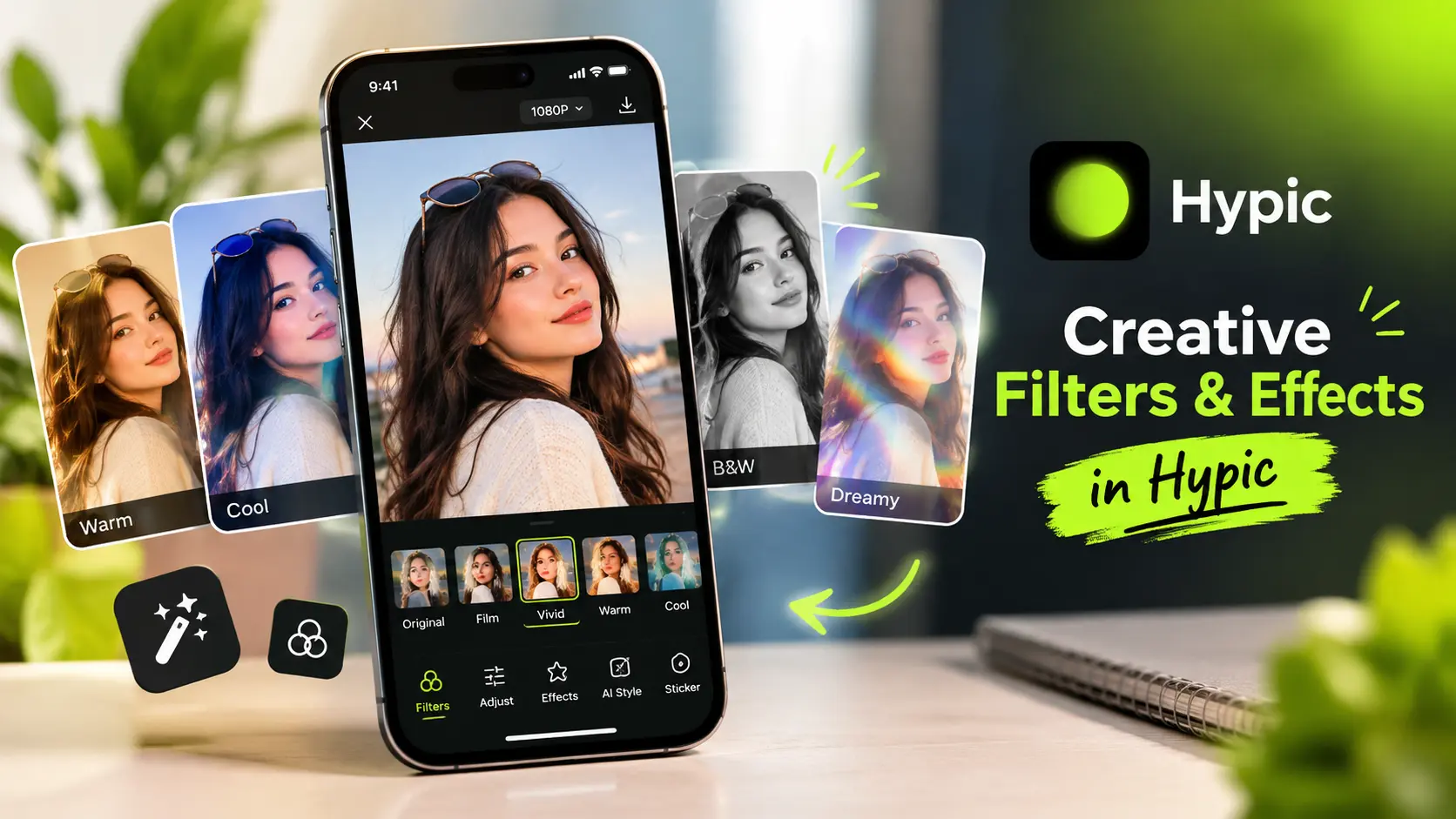 Creative Filters & Effects in Hypic 1 Hypic creative filters and effects for photo editing