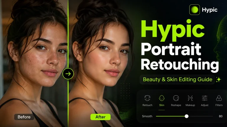 How to Retouch Portraits in Hypic: Beauty & Skin Editing Guide 1 Hypic portrait retouching beauty and skin editing before and after